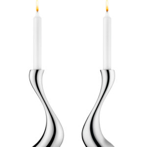 Georg Jensen Cobra lysestage 2 stk medium, stål