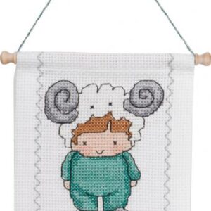 Permin Broderikit Stjernetegn Vædder 18 x 25 cm - 13-8813