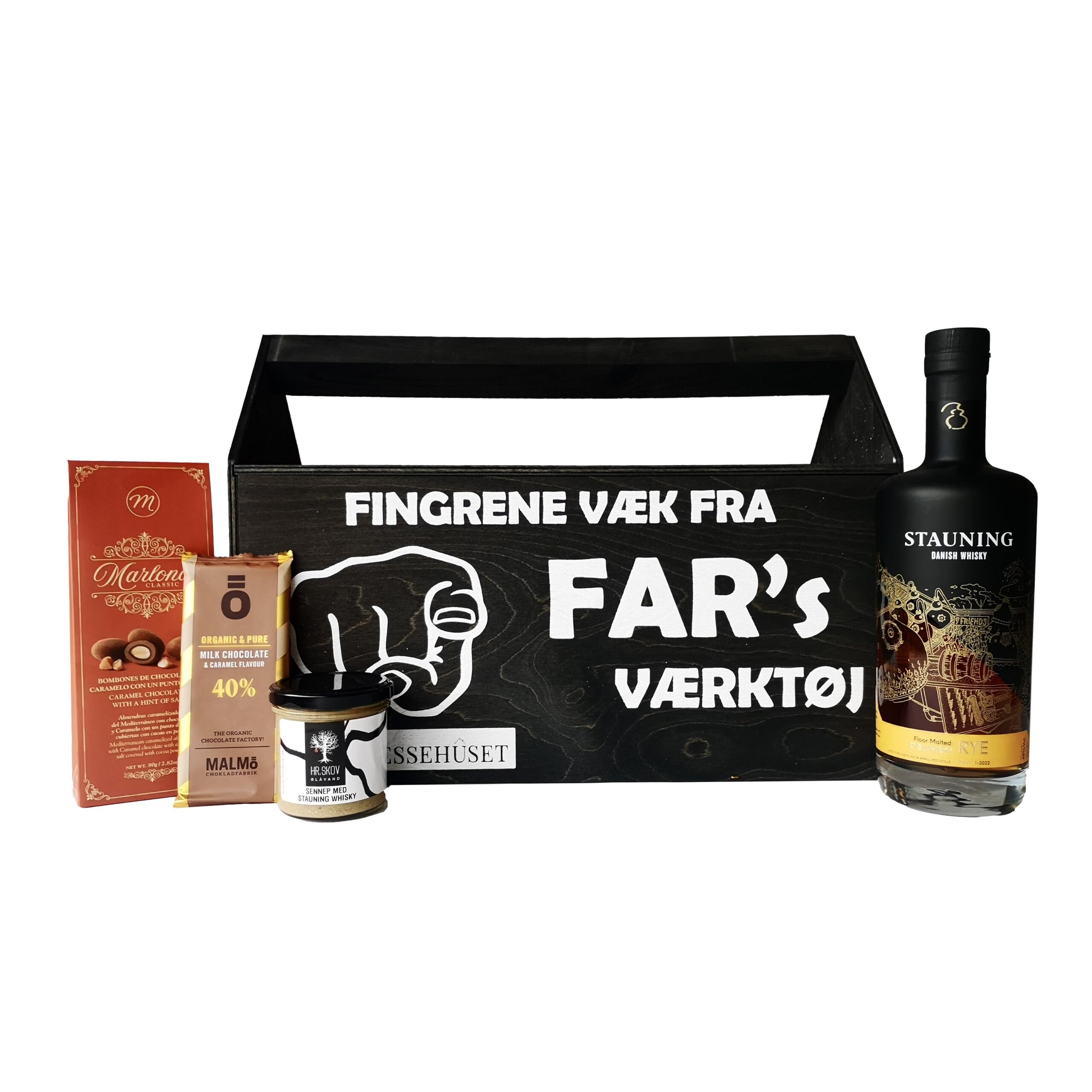 Gave til Fars Dag - Værktøjskasse med Stauning Whisky