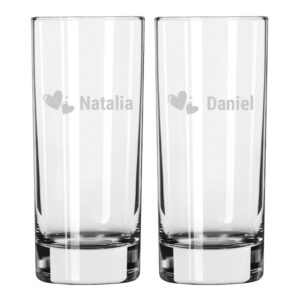 Drikkeglas med gravering (2 stk)