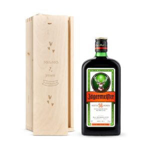 Jägermeister-likør - indgraveret æske