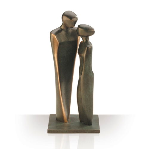 Bronzefigur Forelsket par, højde 22 cm. Flot bryllupsgave i bronze. Gave kærlighed.