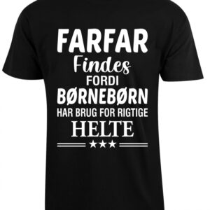 Farfar findes fars dag t-shirt - Sort
