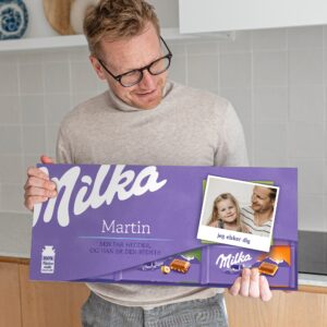 Personlig Mega Milka med navn og billede
