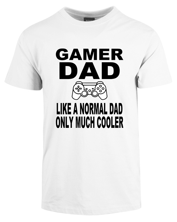 Gamer dad t-shirt - Hvid