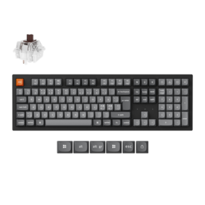 Keychron K10 MAX QMK/VIA Wireless Tri-Mode - Super Brown - Gaming Tastatur - Nordisk - Sort