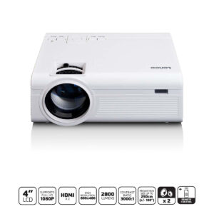 Lenco - LCD-projektor med høj opløsning, understøtter Full HD 1080P-indhold Hvid - LPJ-280WH