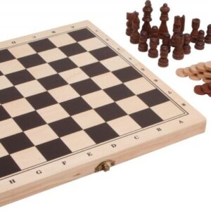 3-i-1 Backgammon, Skak Og Dam Brætspil - Small Foot