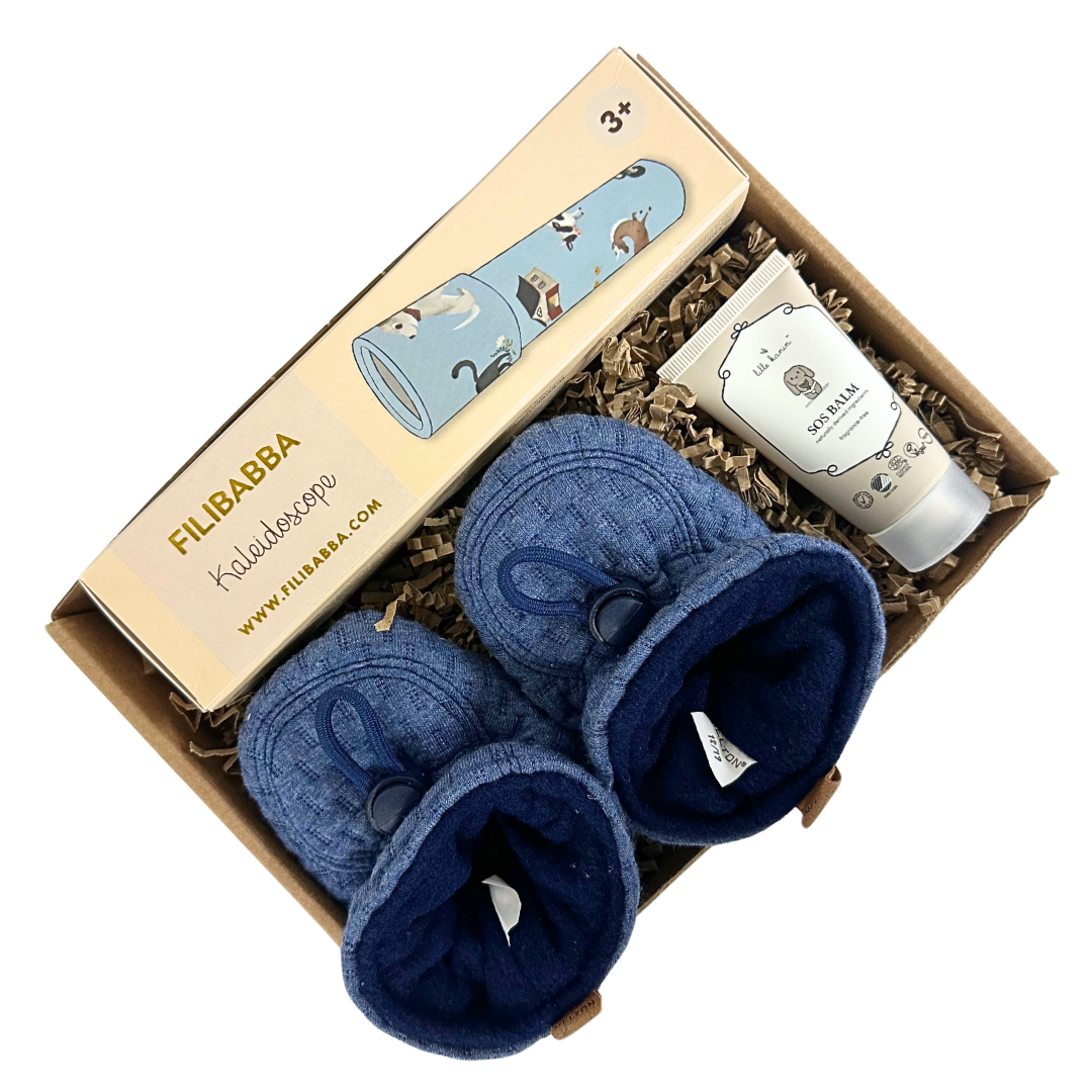 Barselsgave | Lille blå gave til baby