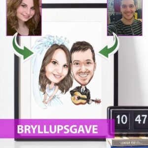 Bryllupsgave - Karikaturtegning efter dine fotos