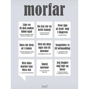 Dialægt Plakat - 30x42 - Morfar