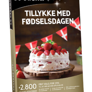 Go Dream TILLYKKE MED FØDSELSDAGEN 299- Oplevelsesgaver MULTITHEMATIC - Med denne gaveæske kan du prøve mere end 2500 oplevelser i hele Danmark og