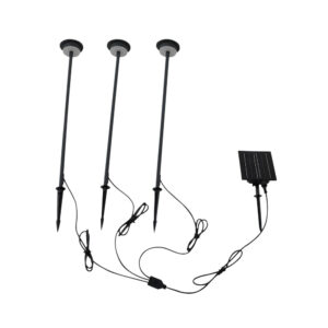 Lindby - Lyris Solcellelampe w/Jordspyd 3 pcs. Sort