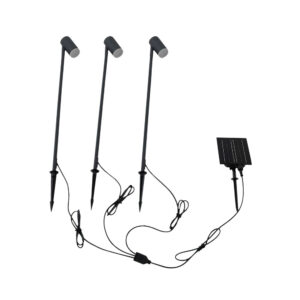 Lindby - Myric Solcellelampe w/Jordspyd 3 pcs. Sort