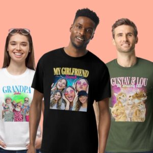 Personlig T-shirt med Fotocollage – 90s Design