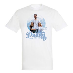 Personlig fars dag T-shirt - Mænd - Hvid - XL