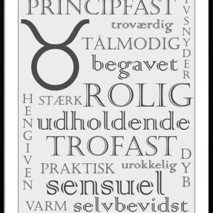 Stjernetegnplakat tyr karaktertræk