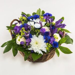 Student i blå og hvid - Send blomster med Bloomit