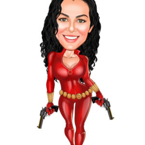Superhelt tema9 (1 person) - karikaturtegning efter dine fotos
