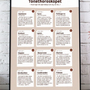 Toilethoroskopet - 21 x 29,7 (A4) Kr. 199,-