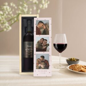 Vin i en personlig trækasse - Riondo Merlot