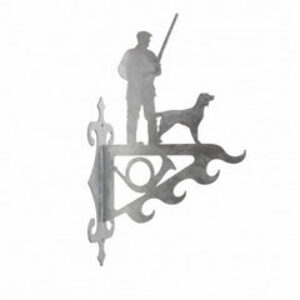 by Brorson - Vildtkrog - Jæger m. hund - Galvaniseret stål