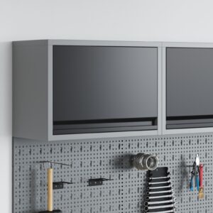 vidaXL Værktøjsskab Grå, Sort Stål 50 x 25 x 35 cm Værktøjsskab