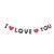 Guirlande I Love You med Hjerter
