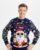 Julesweater, herre, mørkeblå med julemand – L