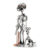 Metalfigur jæger med hund.